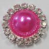 Boton Rhinestone 15mm - 5-Hot pink