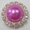 Boton Rhinestone 15mm - 6-Fucsia