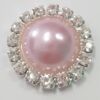 Boton Rhinestone 21mm - 11-Lt Orchid