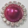 Boton Rhinestone 21mm - 13-Fucsia