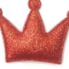 Coronas Grandes Glitter - Rojo