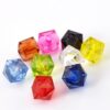 Beads Acrílicos Transparentes - Cubos Colores 14mm paq 12 unid surtido