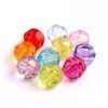 Beads Acrílicos Transparentes - Cristal Circular Colores 14mm paq 12 unid surtido