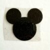 Figuras en Vinilo Textil - Cabeza de minnie negra glitter