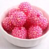Beads Rhinestone 14mm - Hot Pink