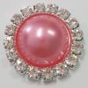 Boton Rhinestone 21mm - 7-coral