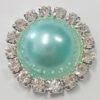 Boton Rhinestone 21mm - 10-menta