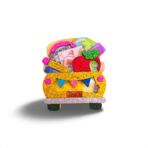 Shaker Escolar Carrito con Útiles (7,5cm)