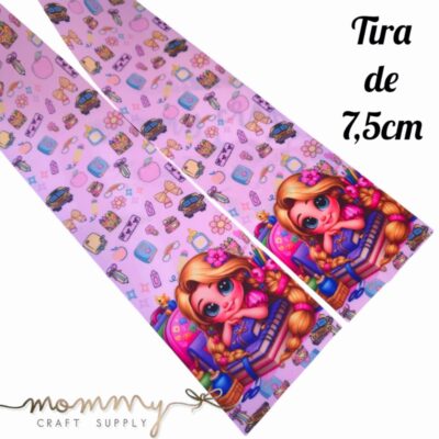 Cinta coletero princesa Rapunzel escolar