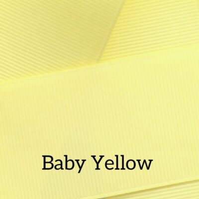 Cinta grosgrain lisa color baby yellow