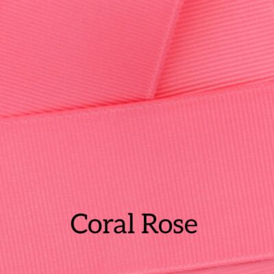 Cinta grosgrain lisa color coral rose