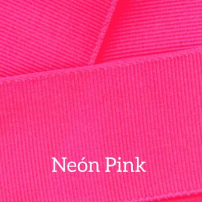 Cinta grosgrain lisa color neon pink