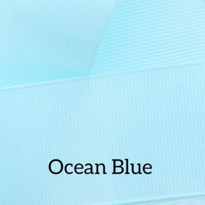 Cinta grosgrain lisa color ocean blue