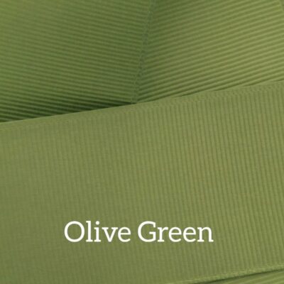 Cinta grosgrain lisa color olive green