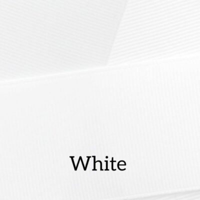 Cinta grosgrain lisa color white