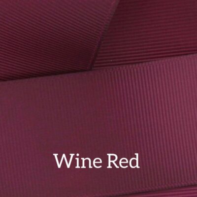 Cinta grosgrain lisa color wine red