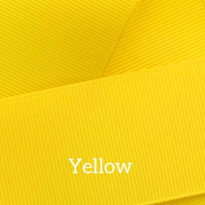 Cinta grosgrain lisa color yellow