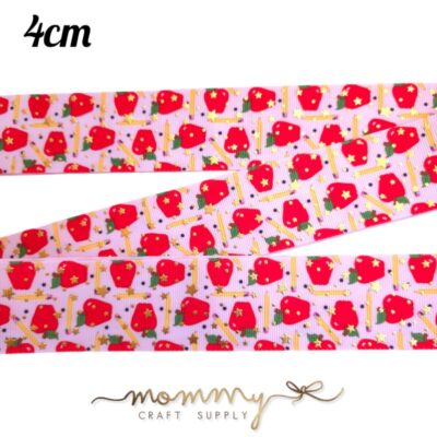 Cinta con diseño manzanitas con foil