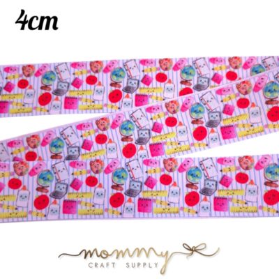 Cinta con diseño dibujos utiles kawaii