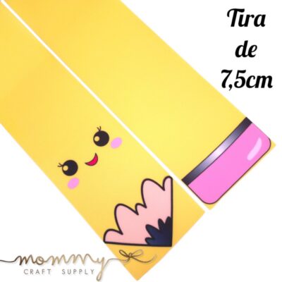 Coletero escolar lápiz amarillo