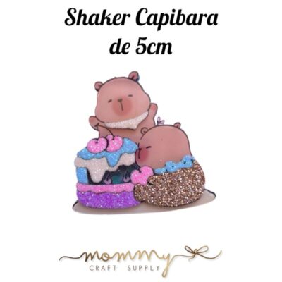 Shaker decorativo infantil capibara quequito