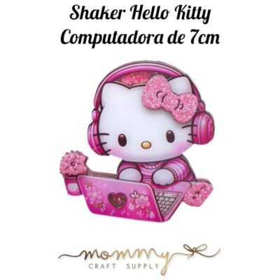 Shaker de Hello Kitty con computadora