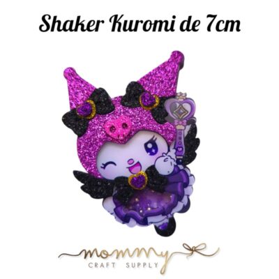 Shaker decorativo infantil de Kuromi vestido morado