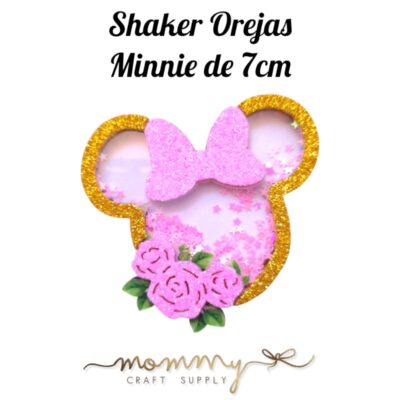 Shaker decorativo infantil de silueta de Minnie orejas