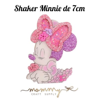 Shaker decorativo infantil de Minnie rosada