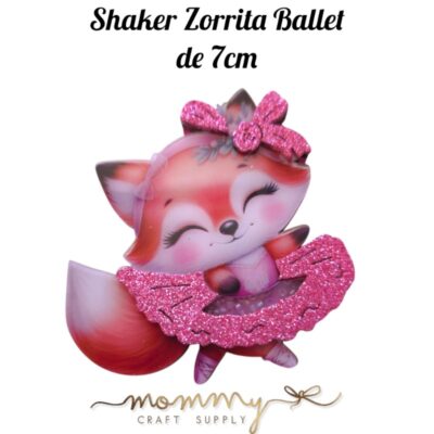 Shaker decorativo infantil de zorrita ballet